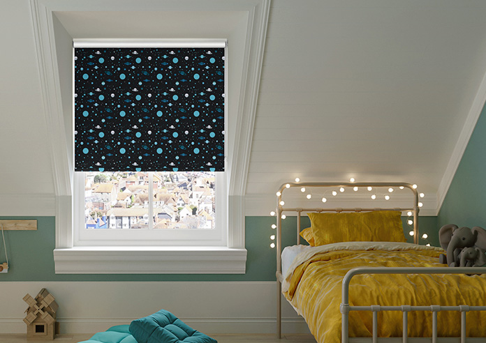 Space Explorer, Interstellar Teal - Roller Blind - Image 3